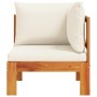 Eckgartensofa mit Kissen aus massivem Akazienholz von vidaXL, Modulare Sofas für den Außenbereich - Ref: Foro24-367622, Preis...