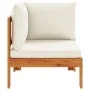 Eckgartensofa mit Kissen aus massivem Akazienholz von vidaXL, Modulare Sofas für den Außenbereich - Ref: Foro24-367622, Preis...