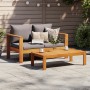 2 seater garden sofa with solid acacia wood cushions by vidaXL, Modular outdoor sofas - Ref: Foro24-367629, Price: 173,74 €, ...