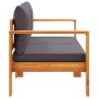 2 seater garden sofa with solid acacia wood cushions by vidaXL, Modular outdoor sofas - Ref: Foro24-367629, Price: 173,74 €, ...