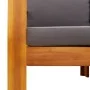 2-Sitzer-Gartensofa mit Kissen aus massivem Akazienholz von vidaXL, Modulare Sofas für den Außenbereich - Ref: Foro24-367629,...