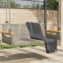 Banco columpio de ratán sintético gris 109x62x40 cm de vidaXL, Bancos de jardín - Ref: Foro24-368144, Precio: 98,17 €