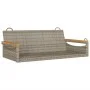 Graue Schaukelbank aus synthetischem Rattan, 109 x 62 x 40 cm von vidaXL, Gartenbänke - Ref: Foro24-368144, Preis: 92,32 €, R...
