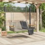 Graue Schaukelbank aus synthetischem Rattan, 109 x 62 x 40 cm von vidaXL, Gartenbänke - Ref: Foro24-368144, Preis: 101,80 €, ...
