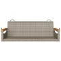 Graue Schaukelbank aus synthetischem Rattan, 109 x 62 x 40 cm von vidaXL, Gartenbänke - Ref: Foro24-368144, Preis: 101,80 €, ...