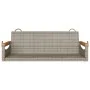 Graue Schaukelbank aus synthetischem Rattan, 109 x 62 x 40 cm von vidaXL, Gartenbänke - Ref: Foro24-368144, Preis: 92,32 €, R...