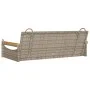 Graue Schaukelbank aus synthetischem Rattan, 109 x 62 x 40 cm von vidaXL, Gartenbänke - Ref: Foro24-368144, Preis: 92,32 €, R...