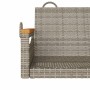 Graue Schaukelbank aus synthetischem Rattan, 109 x 62 x 40 cm von vidaXL, Gartenbänke - Ref: Foro24-368144, Preis: 101,80 €, ...