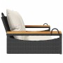 Schaukelbank mit schwarzen synthetischen Rattankissen 109x62x40 cm von vidaXL, Gartenbänke - Ref: Foro24-368146, Preis: 106,2...
