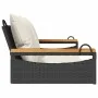 Schaukelbank mit schwarzen synthetischen Rattankissen 109x62x40 cm von vidaXL, Gartenbänke - Ref: Foro24-368146, Preis: 121,5...