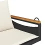 Schaukelbank mit schwarzen synthetischen Rattankissen 109x62x40 cm von vidaXL, Gartenbänke - Ref: Foro24-368146, Preis: 121,5...