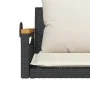 Schaukelbank mit schwarzen synthetischen Rattankissen 109x62x40 cm von vidaXL, Gartenbänke - Ref: Foro24-368146, Preis: 121,5...