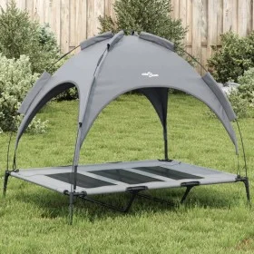 Dog bed with canopy anthracite oxford fabric and steel by vidaXL, Beds for dogs - Ref: Foro24-172595, Price: 55,91 €, Discoun...