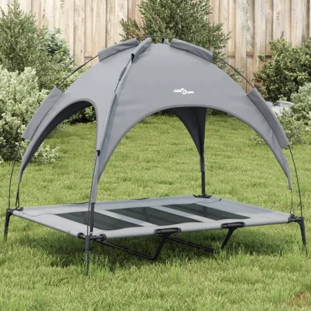 Dog bed with canopy anthracite oxford fabric and steel by vidaXL, Beds for dogs - Ref: Foro24-172595, Price: 55,91 €, Discoun...