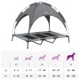 Dog bed with canopy anthracite oxford fabric and steel by vidaXL, Beds for dogs - Ref: Foro24-172595, Price: 55,91 €, Discoun...
