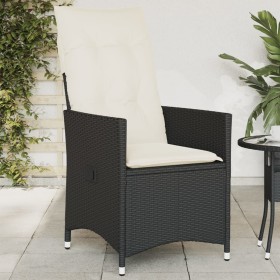 Garden recliner with black synthetic rattan cushions by vidaXL, Garden chairs - Ref: Foro24-365638, Price: 116,83 €, Discount: %