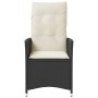Garden recliner with black synthetic rattan cushions by vidaXL, Garden chairs - Ref: Foro24-365638, Price: 116,83 €, Discount: %