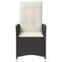 Garden recliner with black synthetic rattan cushions by vidaXL, Garden chairs - Ref: Foro24-365638, Price: 128,19 €, Discount: %