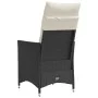 Garden recliner with black synthetic rattan cushions by vidaXL, Garden chairs - Ref: Foro24-365638, Price: 128,19 €, Discount: %