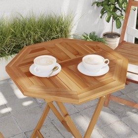 Tablero de mesa octogonal de madera maciza de teca 60x60x2,5 cm