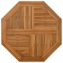 Tablero de mesa octogonal de madera maciza de teca 80x80x2,5 cm