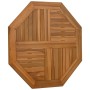 Tablero de mesa octogonal de madera maciza de teca 80x80x2,5 cm