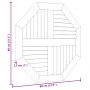 Octagonal solid teak wood table top 80x80x2.5 cm by vidaXL, Table tops - Ref: Foro24-366666, Price: 105,19 €, Discount: %