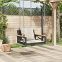 Swing bench with black synthetic rattan cushions 63x62x40 cm by vidaXL, garden benches - Ref: Foro24-368173, Price: 79,82 €, ...