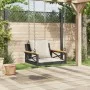 Swing bench with black synthetic rattan cushions 63x62x40 cm by vidaXL, garden benches - Ref: Foro24-368173, Price: 78,12 €, ...