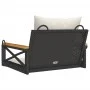 Swing bench with black synthetic rattan cushions 63x62x40 cm by vidaXL, garden benches - Ref: Foro24-368173, Price: 78,12 €, ...