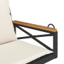 Swing bench with black synthetic rattan cushions 63x62x40 cm by vidaXL, garden benches - Ref: Foro24-368173, Price: 79,82 €, ...