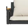 Banco columpio con cojines ratán sintético negro 63x62x40 cm de vidaXL, Bancos de jardín - Ref: Foro24-368173, Precio: 78,12 ...