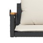 Schaukelbank mit schwarzen synthetischen Rattankissen 63x62x40 cm von vidaXL, Gartenbänke - Ref: Foro24-368173, Preis: 79,82 ...