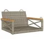 Gray synthetic rattan swing bench 63x62x40 cm by vidaXL, garden benches - Ref: Foro24-368171, Price: 68,58 €, Discount: %