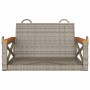 Gray synthetic rattan swing bench 63x62x40 cm by vidaXL, garden benches - Ref: Foro24-368171, Price: 64,70 €, Discount: %