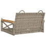 Graue Schaukelbank aus synthetischem Rattan, 63 x 62 x 40 cm von vidaXL, Gartenbänke - Ref: Foro24-368171, Preis: 64,70 €, Ra...