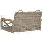 Gray synthetic rattan swing bench 63x62x40 cm by vidaXL, garden benches - Ref: Foro24-368171, Price: 68,58 €, Discount: %