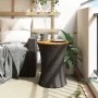 Drum-shaped garden table synthetic rattan and black wood by vidaXL, Garden tables - Ref: Foro24-368296, Price: 73,86 €, Disco...
