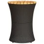 Drum-shaped garden table synthetic rattan and black wood by vidaXL, Garden tables - Ref: Foro24-368296, Price: 73,86 €, Disco...
