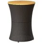 Drum-shaped garden table synthetic rattan and black wood by vidaXL, Garden tables - Ref: Foro24-368296, Price: 73,86 €, Disco...