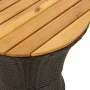 Drum-shaped garden table synthetic rattan and black wood by vidaXL, Garden tables - Ref: Foro24-368296, Price: 73,86 €, Disco...