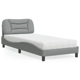 Bed with light gray fabric mattress 80x200 cm by vidaXL, Beds and slatted bases - Ref: Foro24-3208492, Price: 266,93 €, Disco...