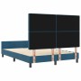 Estructura de cama Azul oscuro 140 x 200 cm Terciopelo