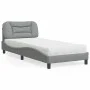 Bed with light gray fabric mattress 90x190 cm by vidaXL, Beds and slatted bases - Ref: Foro24-3208499, Price: 279,04 €, Disco...