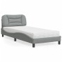 Bett mit hellgrauer Stoffmatratze 90x190 cm von vidaXL, Betten und Lattenroste - Ref: Foro24-3208499, Preis: 282,12 €, Rabatt: %