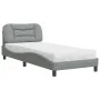 Bed with light gray fabric mattress 90x190 cm by vidaXL, Beds and slatted bases - Ref: Foro24-3208499, Price: 279,04 €, Disco...