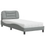 Bett mit hellgrauer Stoffmatratze 90x190 cm von vidaXL, Betten und Lattenroste - Ref: Foro24-3208499, Preis: 282,12 €, Rabatt: %