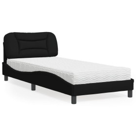 Bett mit schwarzer Stoffmatratze 90x190 cm von vidaXL, Betten und Lattenroste - Ref: Foro24-3208501, Preis: 284,64 €, Rabatt: %