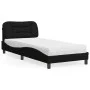 Bed with black fabric mattress 90x190 cm by vidaXL, Beds and slatted bases - Ref: Foro24-3208501, Price: 283,59 €, Discount: %