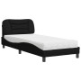 Bed with black fabric mattress 90x190 cm by vidaXL, Beds and slatted bases - Ref: Foro24-3208501, Price: 284,64 €, Discount: %